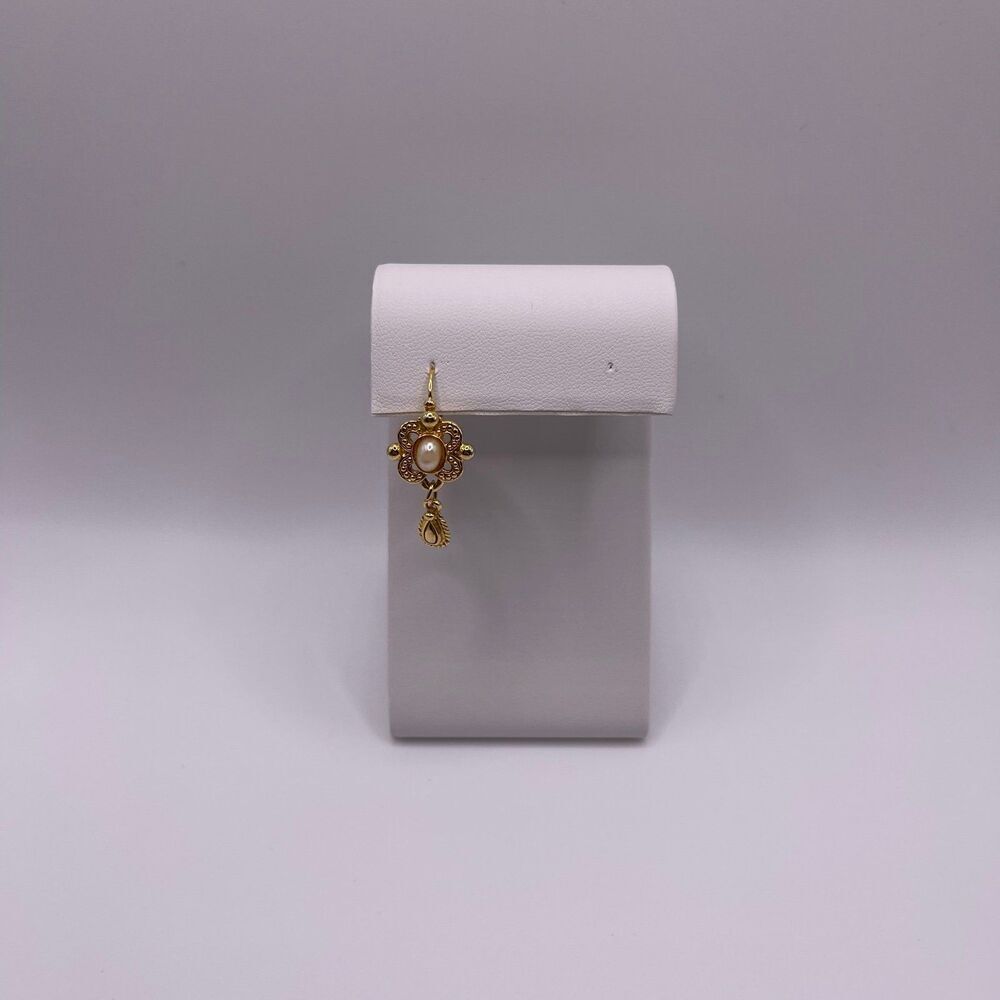 Macy’s Victorian Revival Cultured Gold Plated Pearl Dangle Earring